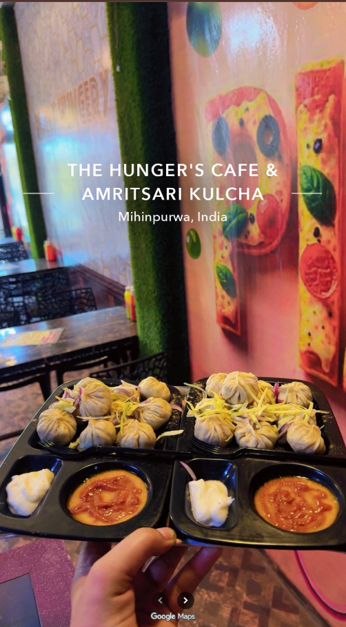 Steamed Momos & Neon Ambience